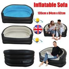 Inflatable Chair Lounger Sofa Camping Bedroom Travel Gaming Blow Up Air Seat UK