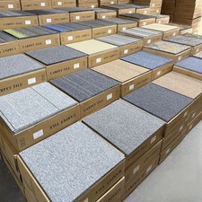 Quality Carpet Tiles 5m² Box Heavy Commercial Retail Office Flooring Rugs Grey