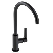 Abode Globe Single Lever Contemporary Kitchen Mixer Tap Matt Black - AT2149