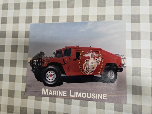 Red marines hummer limousine - red,