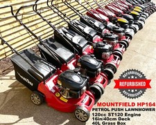 Mountfield HP164 Hand Pushed Petrol Lawnmower 16in/40cm Blade 120cc Engine USED