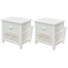 Shabby Chic French Bedside Cabinets 2 pcs Wood E7G8