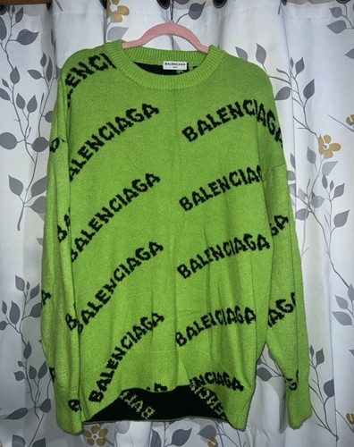 Balenciaga neon green knitted - balenciaga,