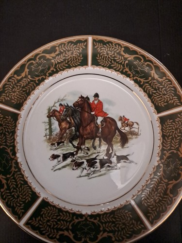 Hunting scene plate english - plate,