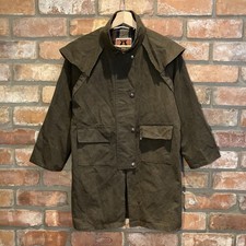 Kakadu Vintage Wax Duster Jacket Oilskin Coat Brown Women’s Size XL Australia