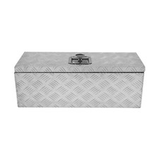 Aluminium Tool Box 35L Lockable Chest 2 Keys Trailer Truck Van