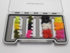 Blob Trout Flies, 24 Boxed Set Foam Ass & Hot Blobs, Size 10 Fly Fishing - NBX60