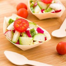 100 Pieces Wooden Boat Tray