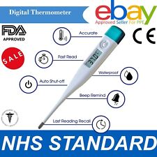 Digital Thermometer Medical LCD Audible Alarm Baby Adult Oral Ear Body Arm Fever
