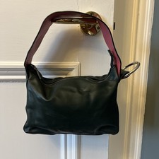 TOPSHOP GREEN LEATHER SMALL HANDBAG BAG
