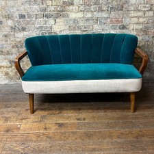 Mid Century Curved Back Sofa