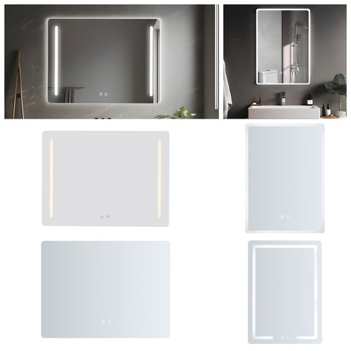 Frameless bathroom led mirror - bathroom,
