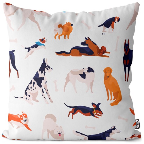 Dog party breeds cushion cover - cushion,