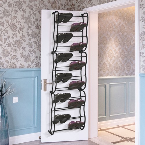 Pair over door hanging shoe - door,