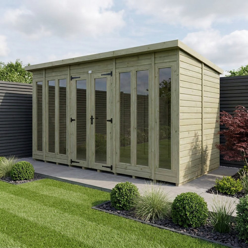 Pent summer house - 16,