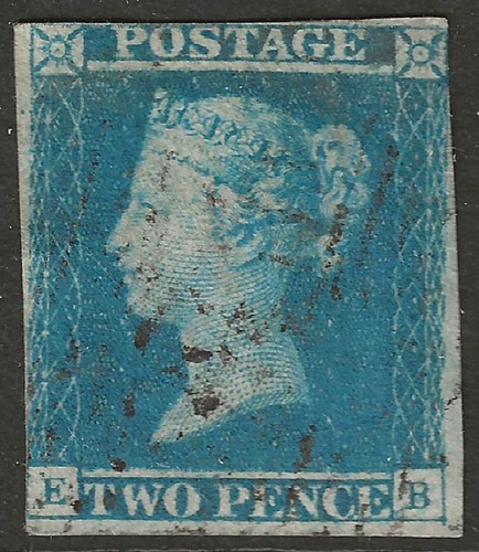 1841 two penny - 1841, blue