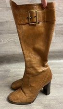 Faith Tan Brown Leather Boots