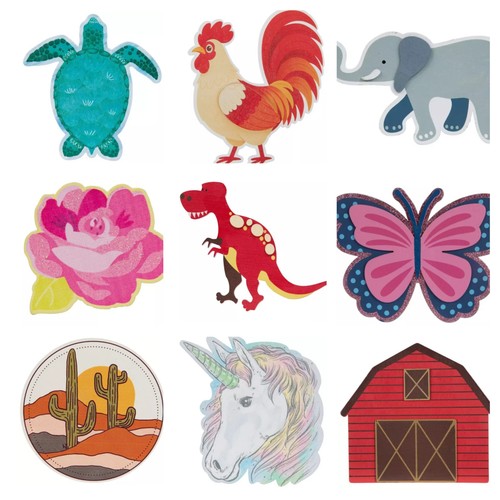 Painted wood craft - wood,