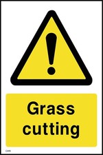 Grass Cutting Sign or Sticker - All Material & Size options available. (CA19)