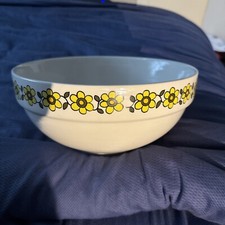 Vintage Mid Century Taunton Vale - Mixing Salad Bowl With Flowers