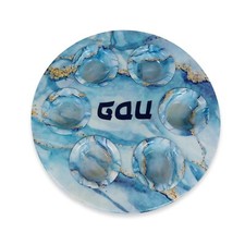 Traditional Blue Passover Metal Seder Plate   Judaica For Passover Seder Plate