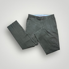 Pal Zileri Mens Trousers chino EU48 W32 Khaki Green Smart Casual Made in Italy
