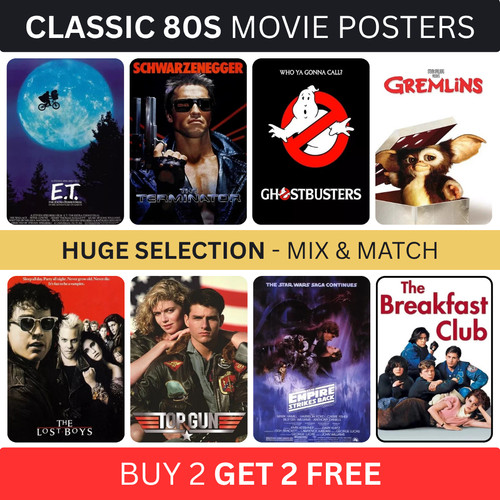Classic 80s film posters - posters, movie