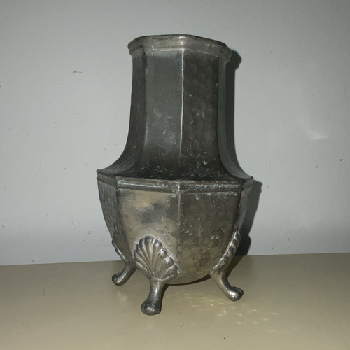 Hammered pewter octagonal - hammered,