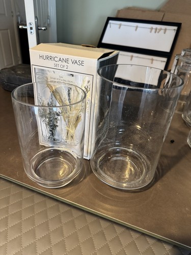 Hurricane vase set clear - hurricane,