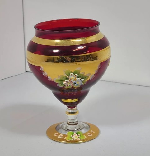 Victorian ruby red glass vase - victorian,