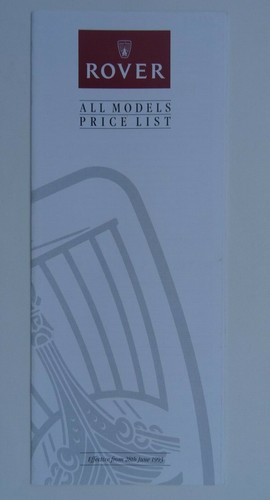 Rover prices 1993 - rover, mini