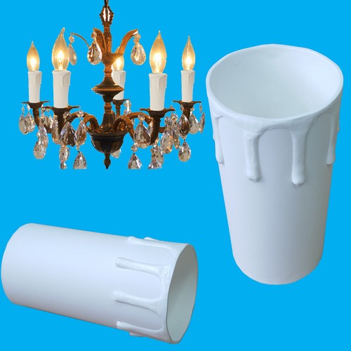 White drip candle - candle, sleeve