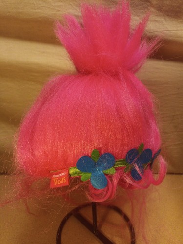 Girls poppy trolls wig - poppy, pop