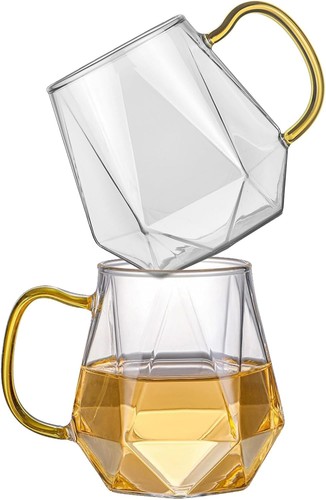 Set glass coffee mugs - of, 2