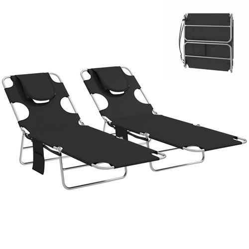 Outsunny sun loungers - 2, with