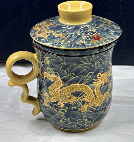Chinese emperor dragon teacup - emperor,
