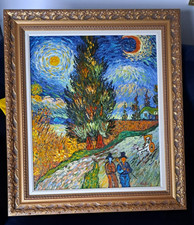 Hand-Painted Oil repro Van