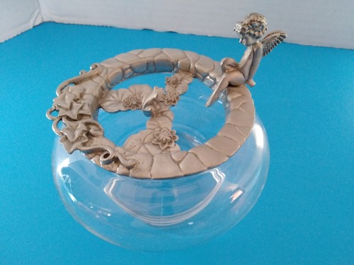 Angel cherub pewter glass - cherub, &