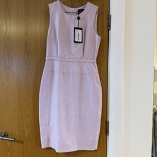BNWT Max Mara Pianoforte UK 10 60’s Style Pale Pink Sleeveless Fitted Dress