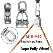 Single Dual Pulley Rope Pully Lifting Wheel Swivel Block M15 M20 M25 M32 M50