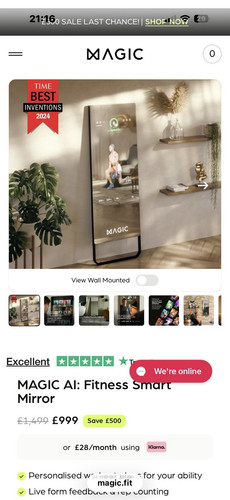 Magic fitness smart mirror - magic, ai