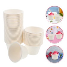 50pcs Ice Cream Cups Pulp Dessert Bowls Treat Yogurt Cups Party Supplies