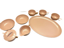 Platter Cups Bowls Sugar Creamer Melamine Miramar Melmac #108 Rose Weber Plastic