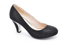 Womens Block Heel Rhinestone