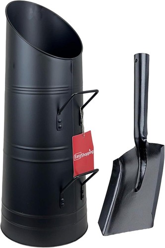 Anthracite coal hod bucket - anthracite, 23"