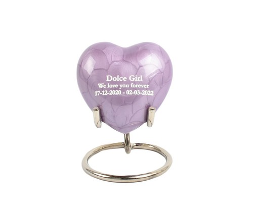 Small keepsake heart cremation - small,