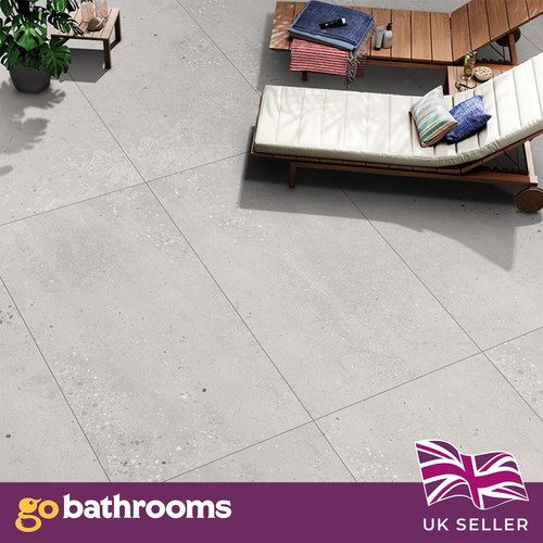 White outdoor tile - tile, garden