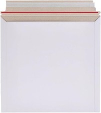 12" LP Record Mailers White Cardboard Peel & Seal 340x340mm