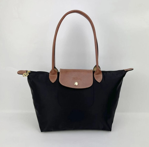 Longchamp black medium - longchamp-black, handbag