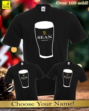 Guinness Personalised T-Shirt Drinking Beer Ireland Christmas Secret Santa Gift